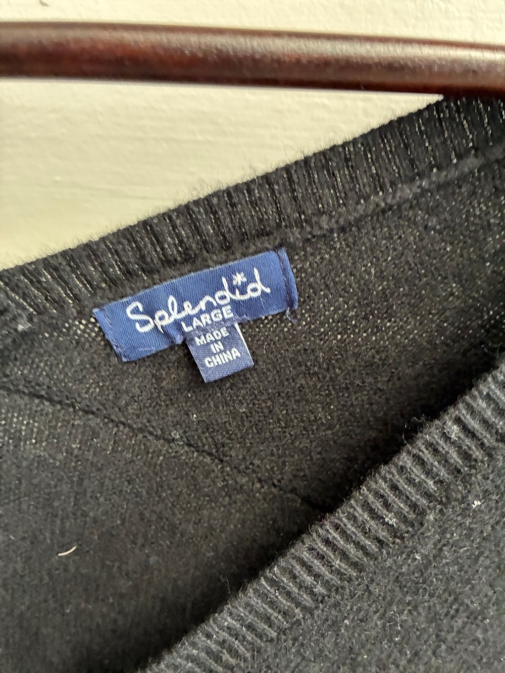 Splendid Black V-Neck Sweater - Picture 2 of 5
